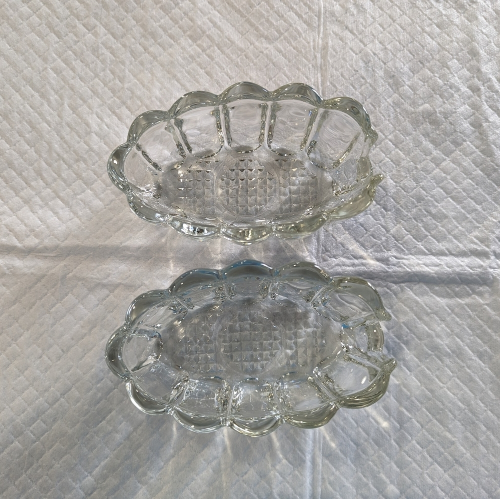 Pair of Princess House Crystal Spoon/Fork Holders